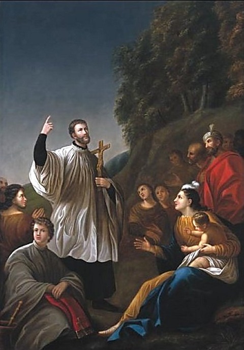 Francis Xavier Preaching in India Antoine Plamondon