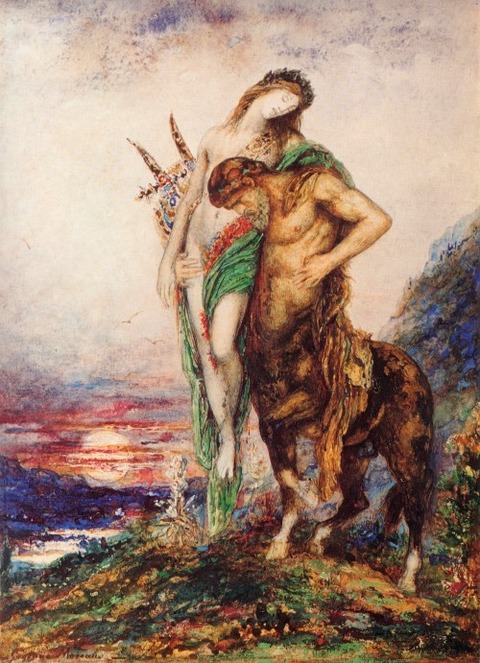 Dead poet borne by centaur - Gustave Moreau
