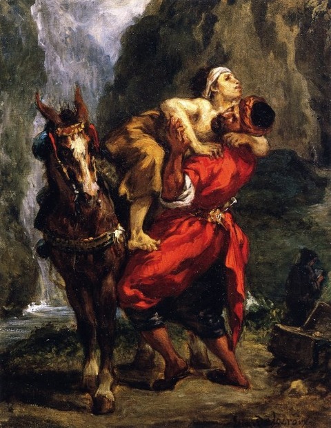 The Good Samaritan 1849-1850 ドラクロワ