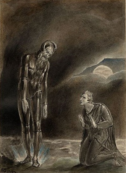 William Blake Hamlet and his Father's Ghost 1806