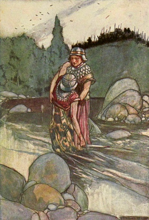 Ferdia Falls at the Hand of Cuchulain Stephen Reid 1904