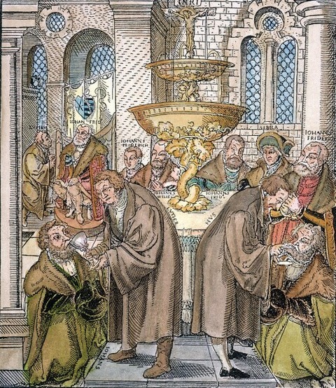 Martin Luther & Jan Hus lucas cranach 1472-1553