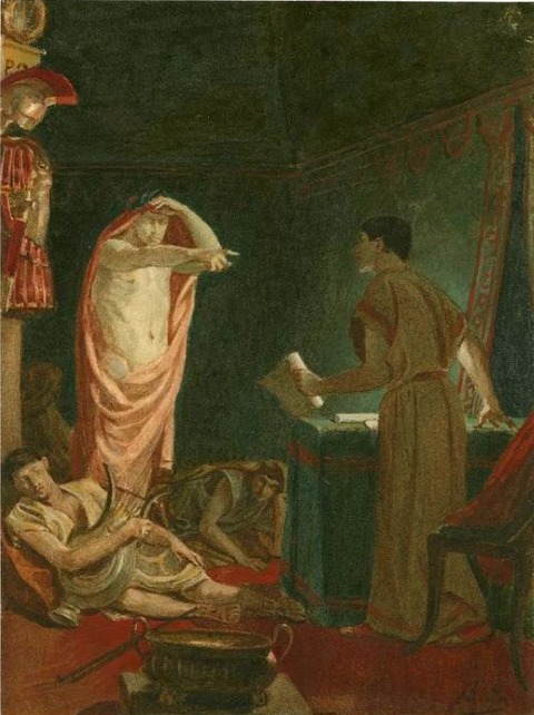 Alexandre Bida ghost of Caesar with Brutus19th