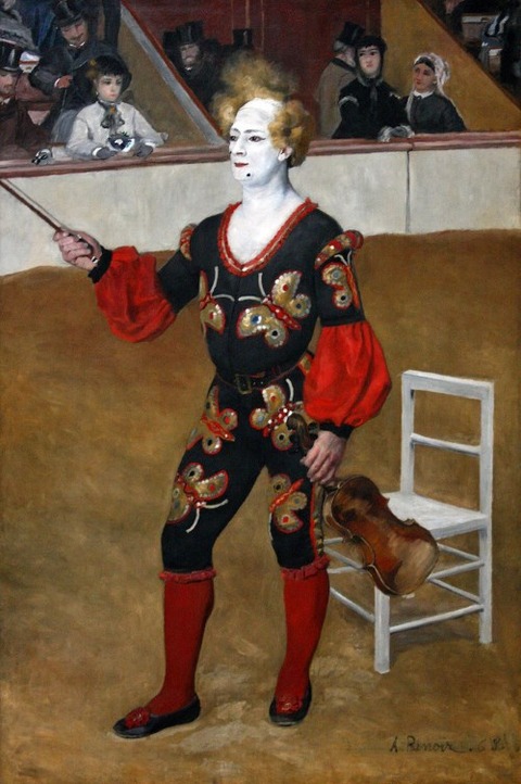 pierre auguste renoir the clown 1868