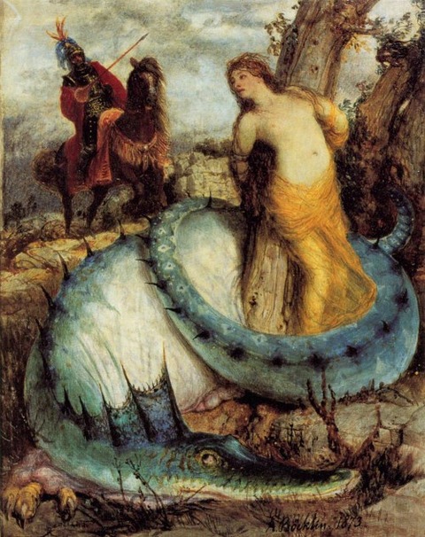 Arnold Böcklin, Ruggero e Angelica, 1871-74