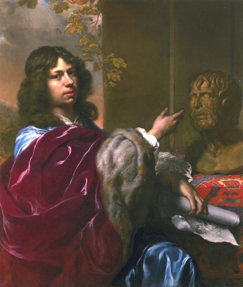 Matthäus Merian II  Self-portrait of with  Seneca 1645-46