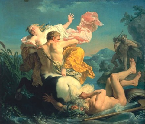 Deianeira By Centaur Nessus  Louis Jean Francois Lagrenee