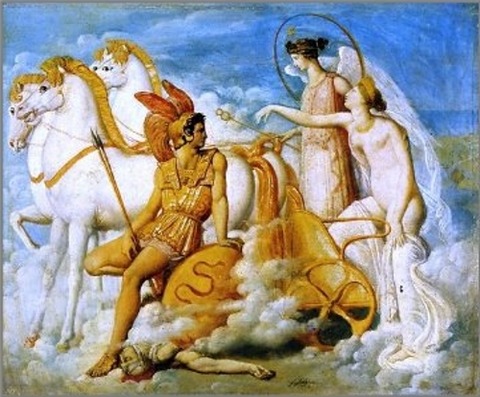 Venus Injured  Diomedes  Olympus  Jean Auguste Dominique 1800