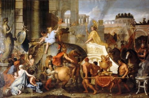 Charles Le Brun - Entry of Alexander into Babylon  1665