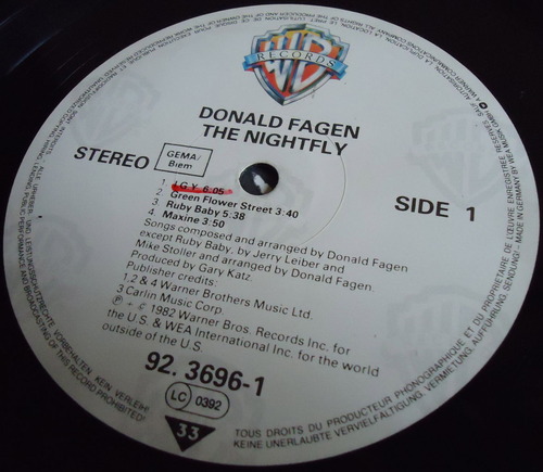 DONALD FAGEN The Nightfly Germany-2