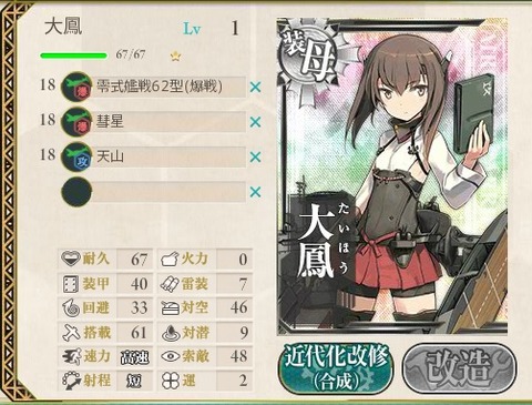 艦これ:大鳳(初期装備)