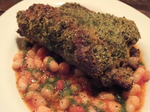 「スペアリブの香草パン粉焼き」