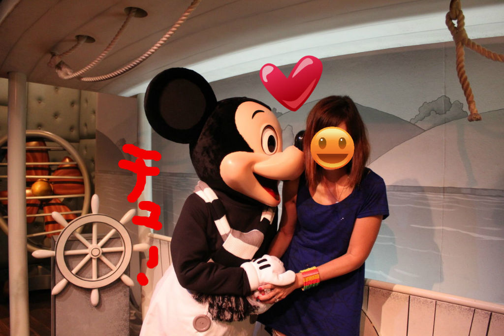 ミートミッキーはキスが定番 笑 ダッフィー大好き 美影のひとりごと