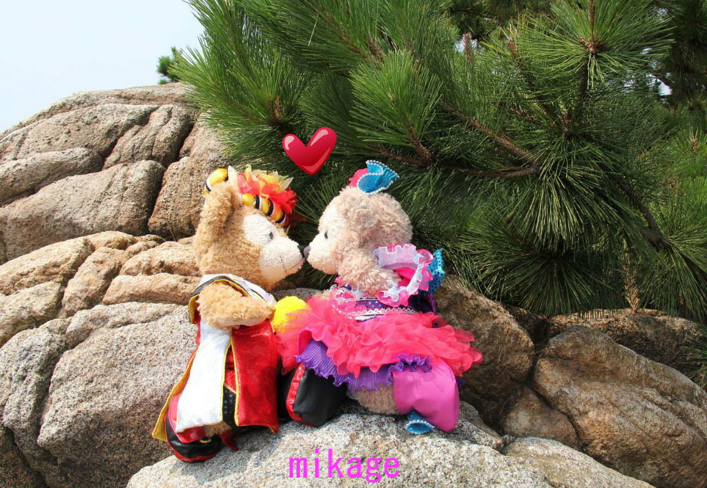 だふとメイの仲良し散歩 in ディズニーシー : ダッフィー大好き 美影  