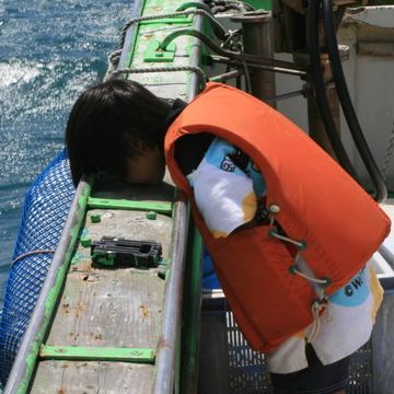 船酔いしそうなので、酔い止めが無いか聞かれました