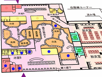 華のゆ・洗い場への渡り廊下
