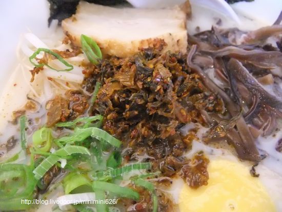 辛子高菜ラーメン キクラゲトッピング⑥-1
