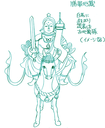 模写大津絵、勝軍地蔵