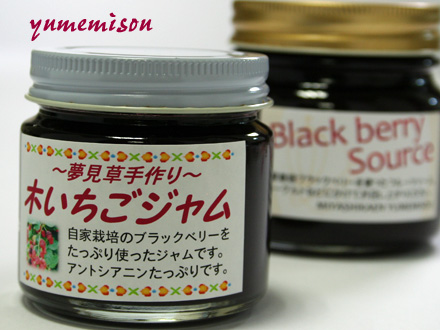 木イチゴジャムとブラックベリーソース