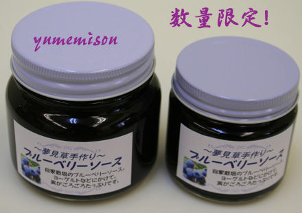 ブルーベリーソース数量限定で販売中!