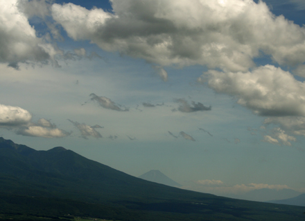 車窓から富士山をパチリ