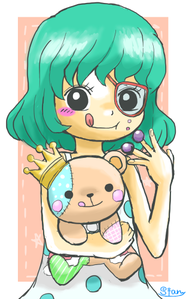 緑の髪の気になるあの子 水色マリン