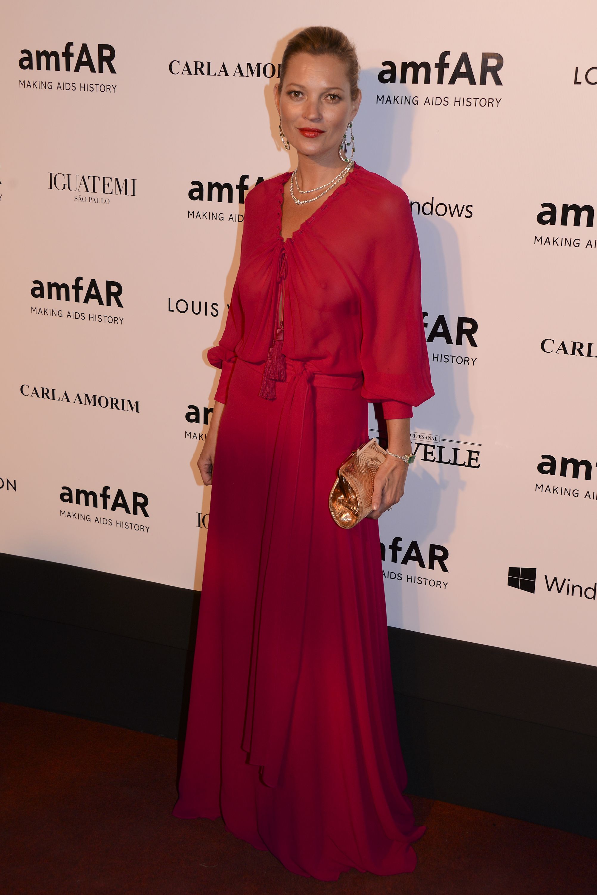 Kate Moss - see-through - amfAR's Inspiration Gala in Sao Paulo : モデル達の