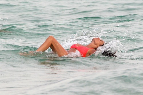 Nicole Trunfio + Jessica Gomes - bikini candids in Miami 14