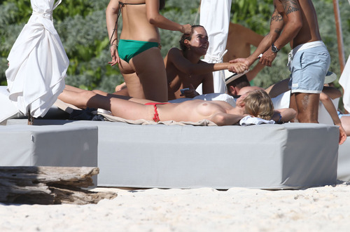  Toni Garrn - Topless on a beach in Mexico (8)