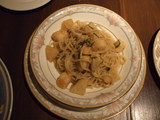 桃のパスタ