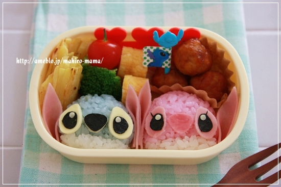 スティッチ＆エンジェル＊キャラ弁 : momo's obentou＊キャラ弁