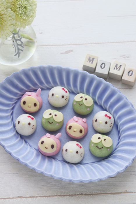 一口饅頭でキティちゃん・マイメロディ・けろけろけろっぴ♪ : momo's
