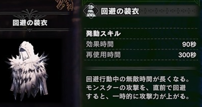回避の装衣