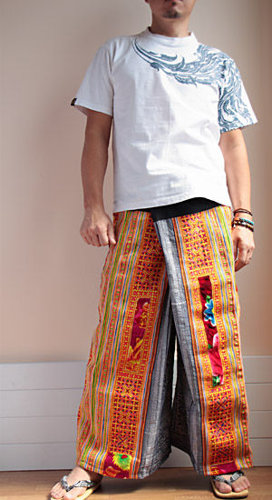 カレン族 アフガンベルト モン族 刺繍ビーズベルト カレン族 ジャン