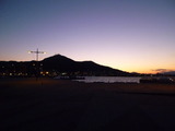 函館山を望む夕暮れ