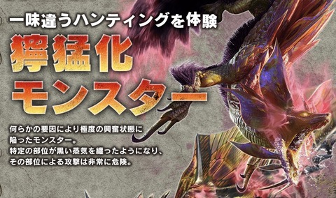 獰猛化モンスター モンスターハンターダブルクロス
