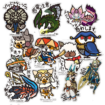 CAPCOM B-SIDE LABEL ステッカー モンスターハンターセット05