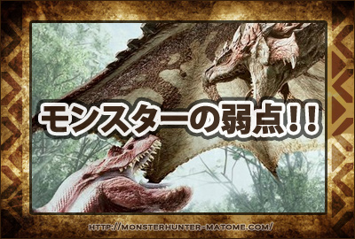 モンスターの弱点 モンスターハンターワールド