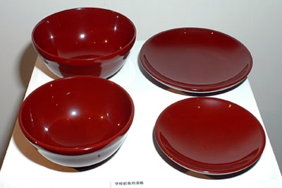 給食漆器4点