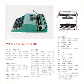 オリベッティ　タイプライター　グリーン説明書付き Lettera32 日本語版取扱説明書 : Blog MOZA MOZA