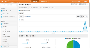 GoogleAnalyticsページ