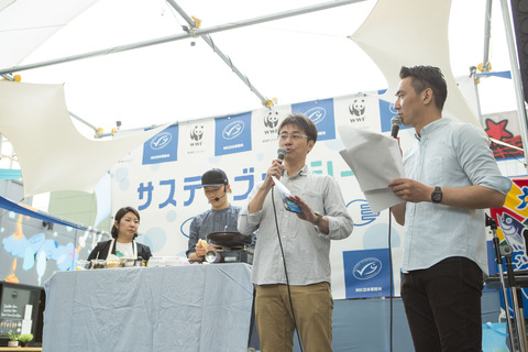 Sustainable Seafood Cooking demo & Kozo's short speech