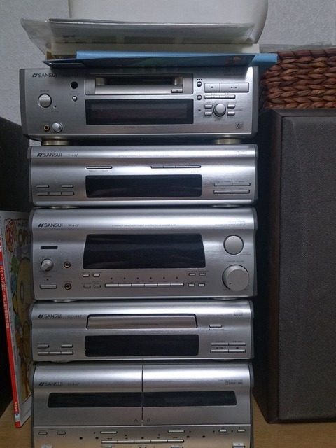 CLUB SANSUI ミニコンポ ラジオ CDプレーヤー Club Sansui ミニコンポ ジャンク品 スピーカー有の通販 by