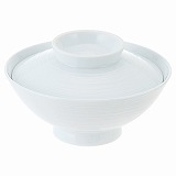 白磁蓋付・茶漬け茶碗