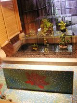 客室露天風呂の「モネの睡蓮」