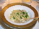 豚ひれ肉と白きくらげのスパゲティ
