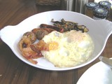 ベーコン、ウインナー 目玉焼き
