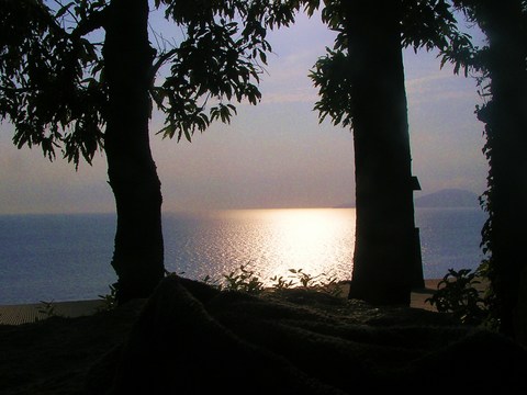 露天から見る夕暮れ3