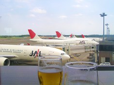 飛行機に焦点を