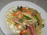 海老とアスパラのパスタ